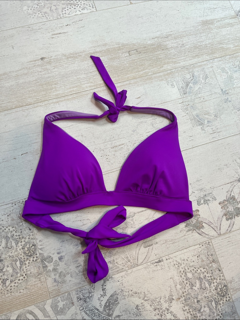 Victorias Secret Neon Purple Triangle Bikini Top Medium